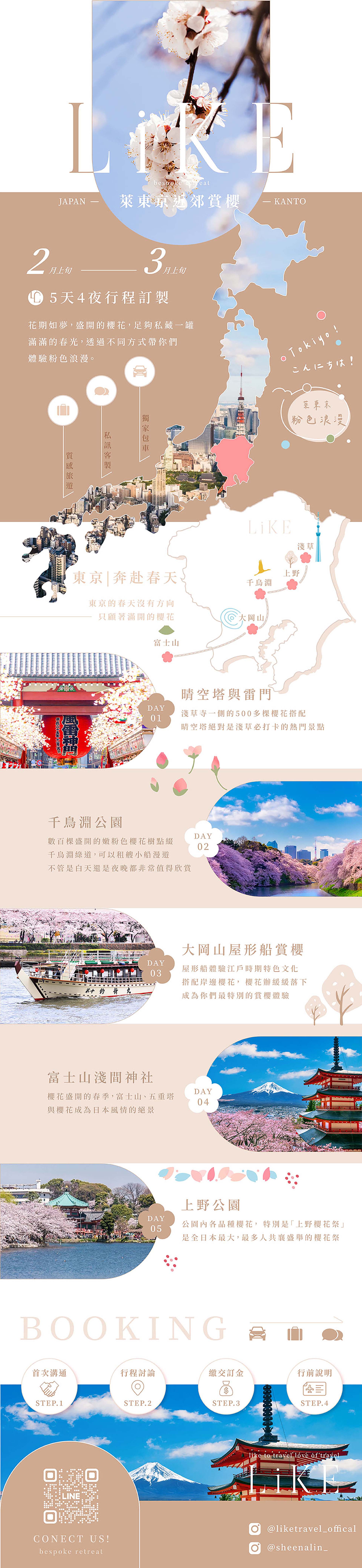 萊東京近郊賞櫻