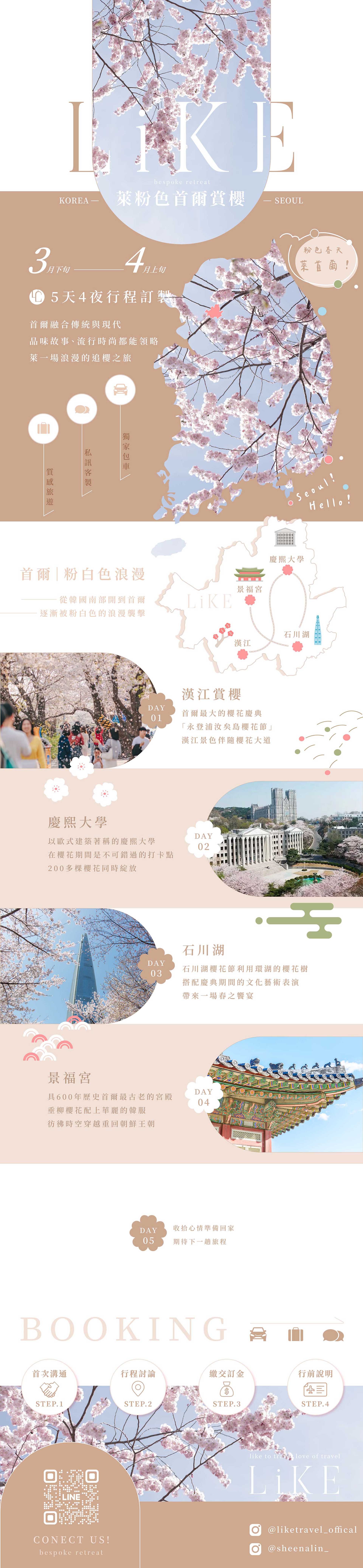 萊粉色首爾賞櫻